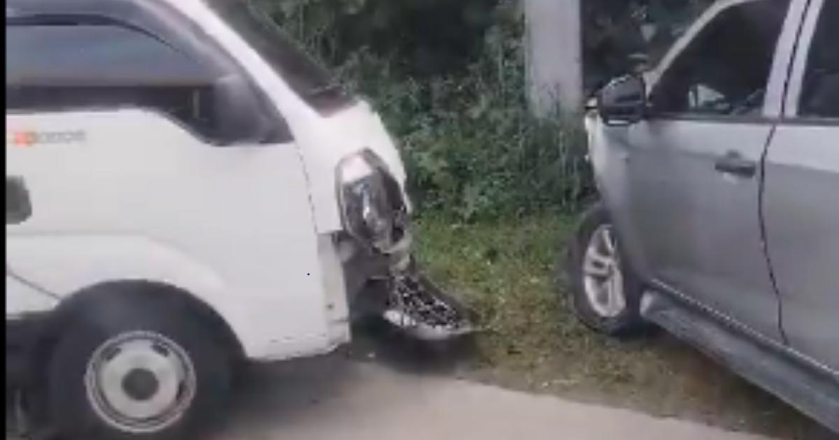 Captura de pantalla del choque yendo al boquerón